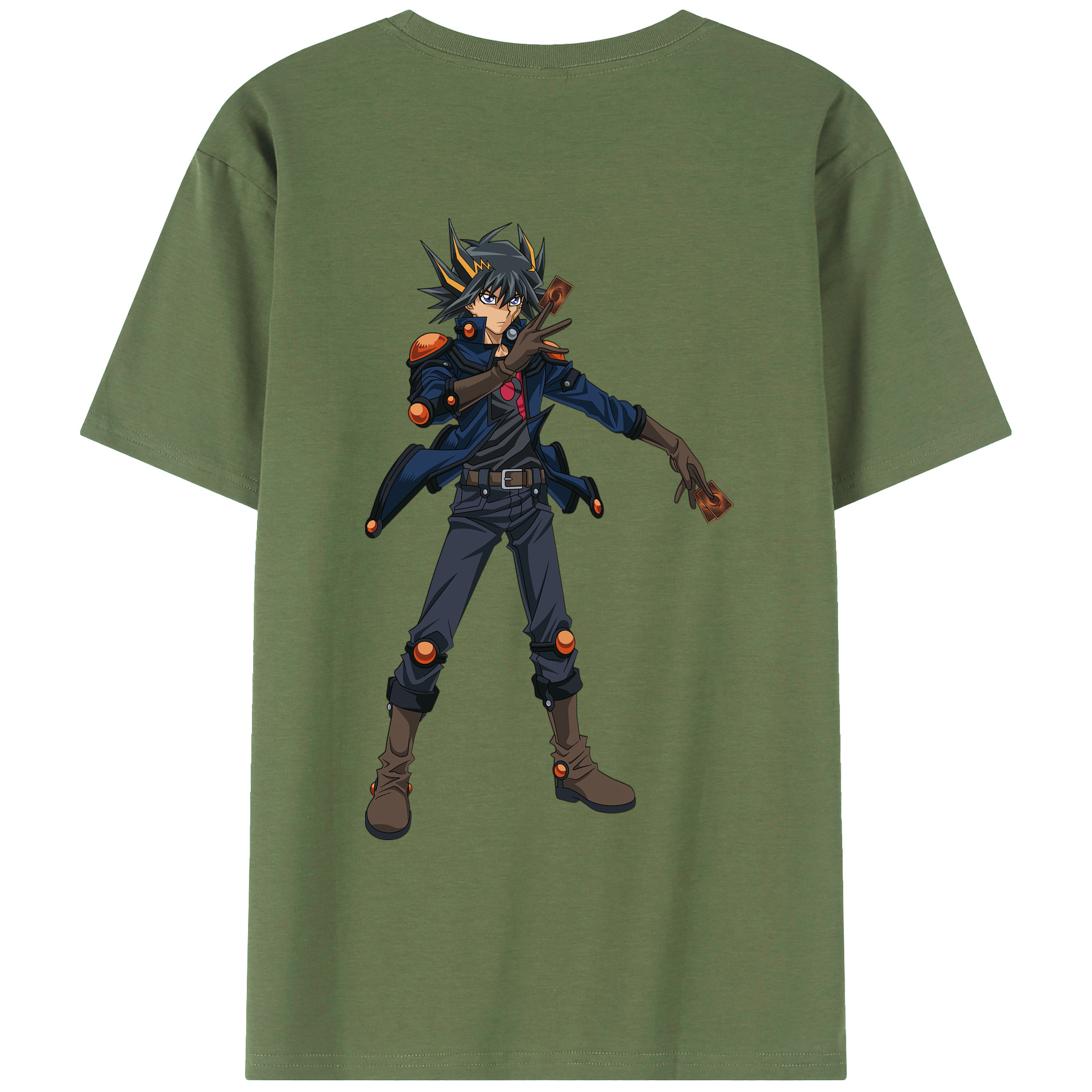 （画像用） 遊☆戯☆王 Yu-Gi-Oh! 綿100％ メンズ半袖Tシャツ（バックプリント） 通気性